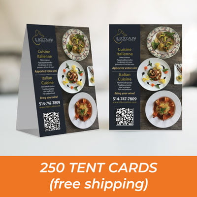 250 Tent Cards