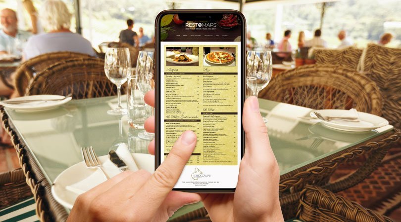 Viewing Menus Through your QR Code, Looking menus on the phone